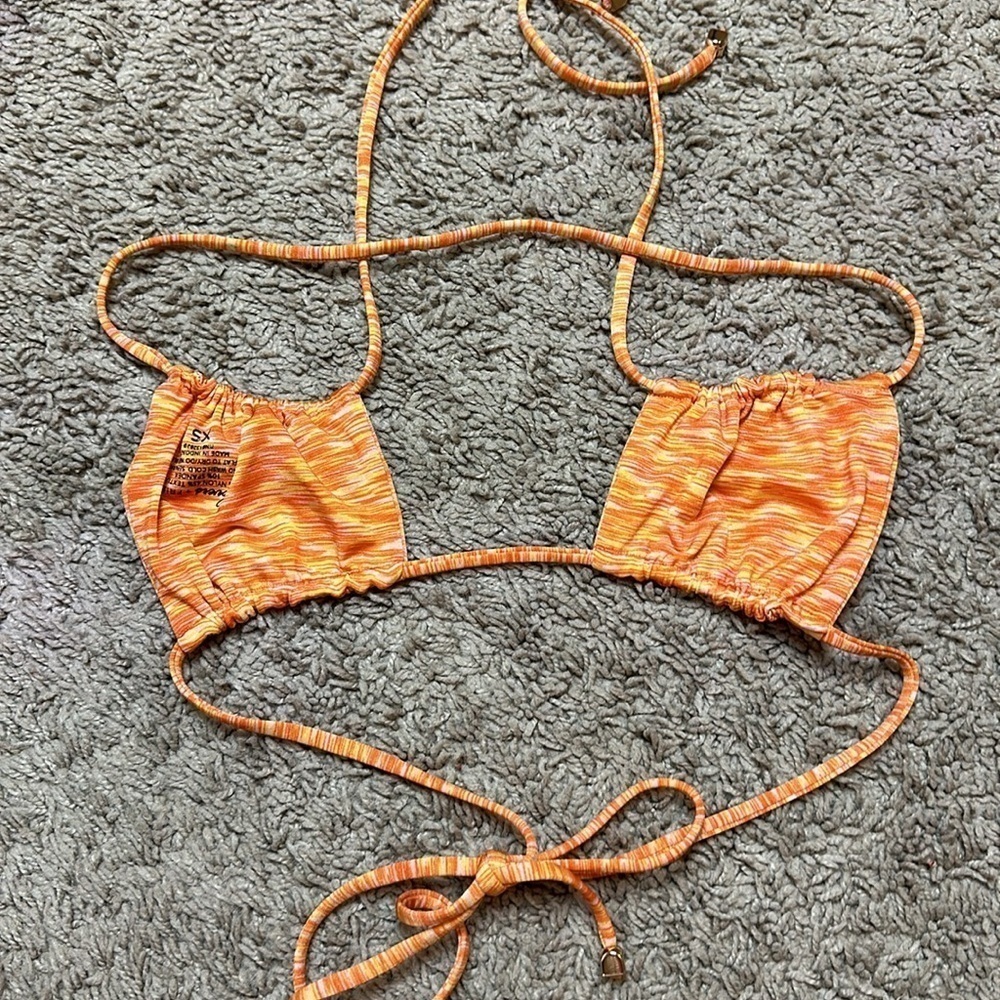 Lovers and Friends Treasure Top in Orange Space Dye - Picture 10 of 10